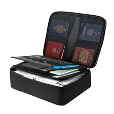 Fireproof Document Box 1832 Heat Insulated Waterproof with Lock Portable