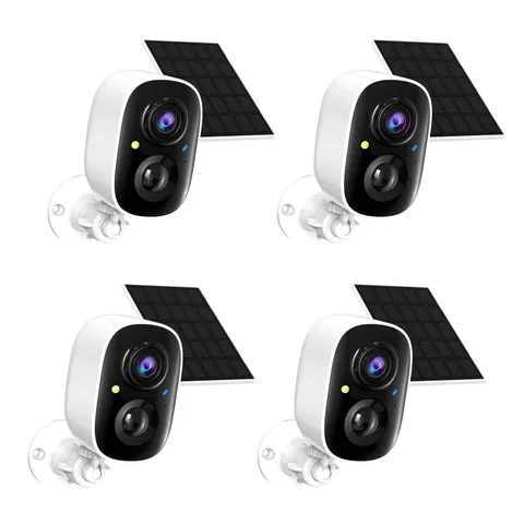 4 Pack 2K Solar Security Cameras Wireless Outdoor Home Surveillance System