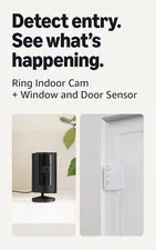 Ring Indoor Cam (2nd Gen), Black with Window and Door Sensor (newest model)