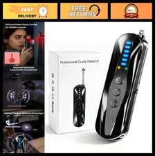 Hidden Camera Detector, Infrared Pin-Hole Finder, Wireless Spy Alarm & Bug Track
