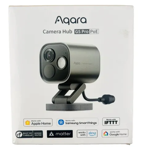 Aqara G5 Pro 4MP PoE Outdoor Security Camera Hub HomeKit Alexa Google Gray