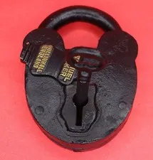 Door Safety Lock Antique Style Handmade Cast Iron Fully Functional Padlock Gift