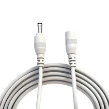 LETONDA DC Power Extension Cable, 5.5mm x 2.1mm, Security Camera 10 ft, white
