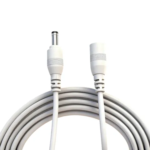 LETONDA DC Power Extension Cable, 5.5mm x 2.1mm, Security Camera 10 ft, white