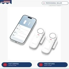 Door Alarms When Opened, 2.4G WiFi Smart Door Sensor Alarm & Chime, App Alerts,