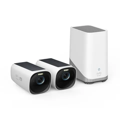 Eufy eufyCam S330 Indoor/Outdoor 4K Network Camera - Color - White, Black, Gray