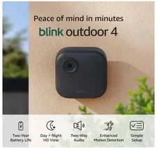 Blink Outdoor 4 – Wireless Smart Security Camera 2 Year Battery Life 1080p HD