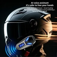 Helmet BT Headset With FM Radio Support Two-Way Intercom RGB Lights IP65 Ra LBMF