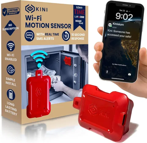 Kini Safe Alert WiFi Motion Sensor Alarm SMS Email No Subscription USA Made
