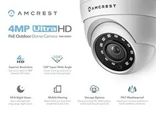 Amcrest 4MP UltraHD POE Security Camera Outdoor Camera Eyeball Dome IP4M-1055EW