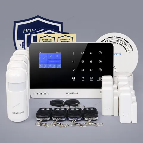 HOMSECUR Wireless WIFI 4G RFID LCD Home House Alarm System
