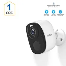 HEIYOUCAM 2K Wireless Outdoor Security Camera Battery WiFi Spotlight Siren