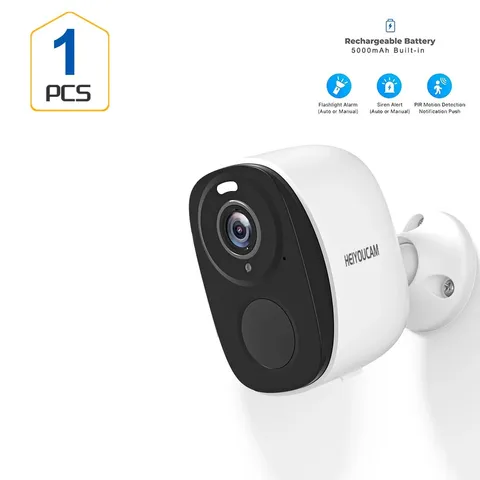 HEIYOUCAM 2K Wireless Outdoor Security Camera Battery WiFi Spotlight Siren