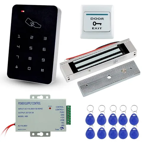 LIBO Stand-Alone Door Access Control System Kit Set with 180kg/350lbs Magneti...