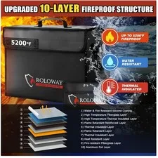 Upgraded 10-Layer Fireproof Bag 17 x 12 inches
