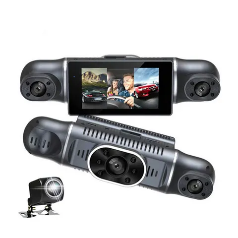 Car DVR Dash Cam 3 Lens Loop Video Recorder Night Vision Parking Reverse Camera