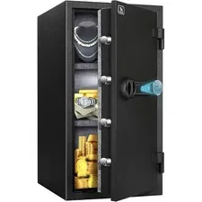 TIGERKING Biometric Fingerprint Fireproof Safe for Home Office | 3.47 Cu