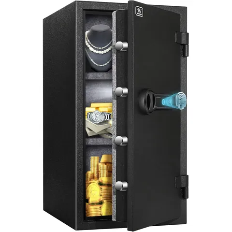 TIGERKING Biometric Fingerprint Fireproof Safe for Home Office | 3.47 Cu