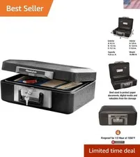 Classified Fireproof Safe Box with Key Lock, 0.25 Cu Ft - Ultimate Protection
