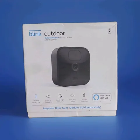 Blink Outdoor 1080p Wireless Wi-Fi Battery Camera Black, Alexa, Night Vision
