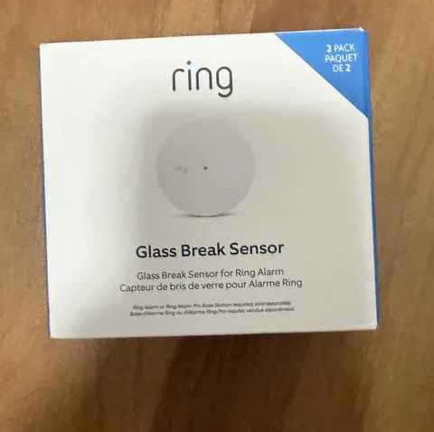 Ring Glass Break Sensor 2 Pack Wireless Smart Home Security Alarm Z Wave New