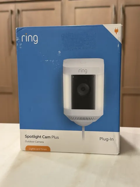 Ring Spotlight Cam Plus Wired 1080HD Wi-Fi Outdoor Surveillance Camera & Light