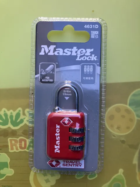 Master Lock 19mm COMBINATION PADLOCK 3-Digit Metal Body 4631D