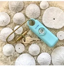 She's Birdie Personal Safety Alarm With Flashing Strobe Light Aqua Blue New