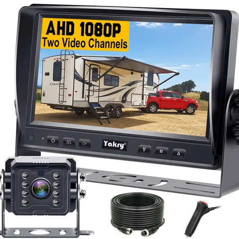 Yakry RV Backup Camera Plug and Play - No Delays 7 7'' + Camera, Black
