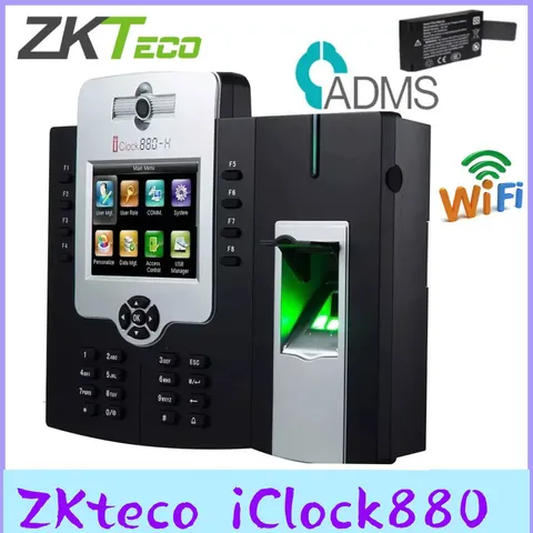 ZKteco iClock880 Fingerprint Time Attendance Clock Machine WIFI Access Control