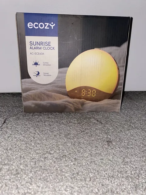 ecozy Sunrise Alarm Clock, White Noise Sound Machine, Upgraded Backlit Button...