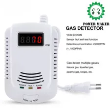 Standalone Plug-In Combustible Gas Detector LPG LNG Coal Natural Alarm Sensor