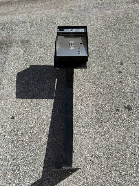 Commercial Gate Entry Keypad Intercom w/ Drive-Up Pedestal – SES Stainless
