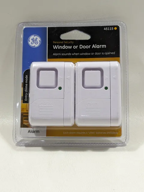 GE 45115 Personal Security Wireless Window or Door Alarm - Entry Chime Mode NIB