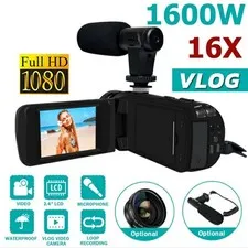1080P HD Professional Digital Video Camera With Mic 16 Million Pixels DV Audio M