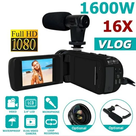 1080P HD Professional Digital Video Camera With Mic 16 Million Pixels DV Audio M