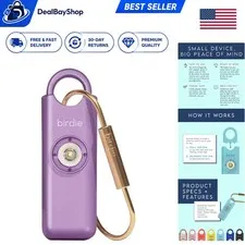 Stylish Birdie Personal Safety Keychain - Loud Siren & Flashing Light Included