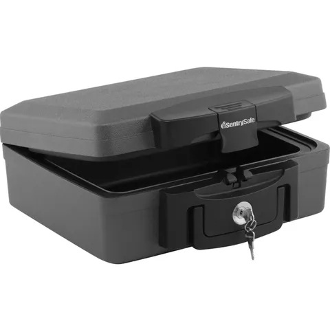 Fireproof Waterproof Safe Portable Lock Box Key Lock Carrying Handle