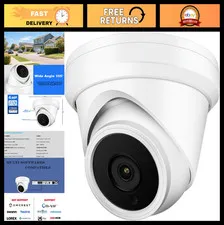 4MP PoE IP Turret Dome Camera, 2.8mm Wide Angle, H.265, Waterproof IP66, Outdoor