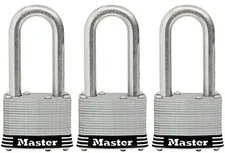 Master Lock Padlock, Laminated Stainless Steel Lock, 1-3/4 in. Wide, 1SSTRILH (P