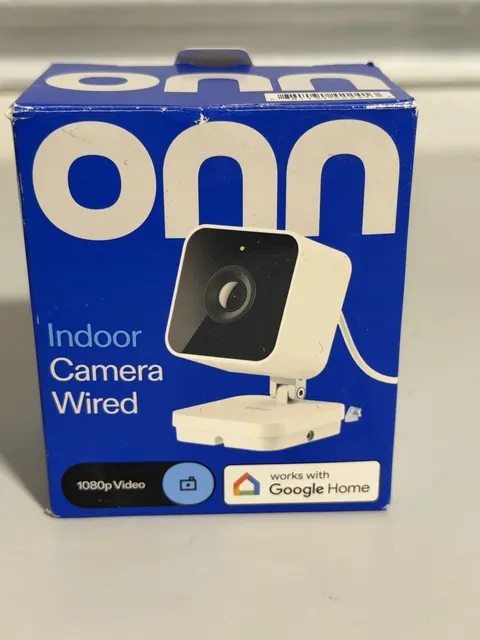 Onn Indoor Wired 1080p HD Security Camera – Works w/ Google Home