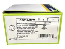 LEVITON OSC10-M0W, DECORA, CEILING MOUNT OCCUPANCY SENSOR, WHITE