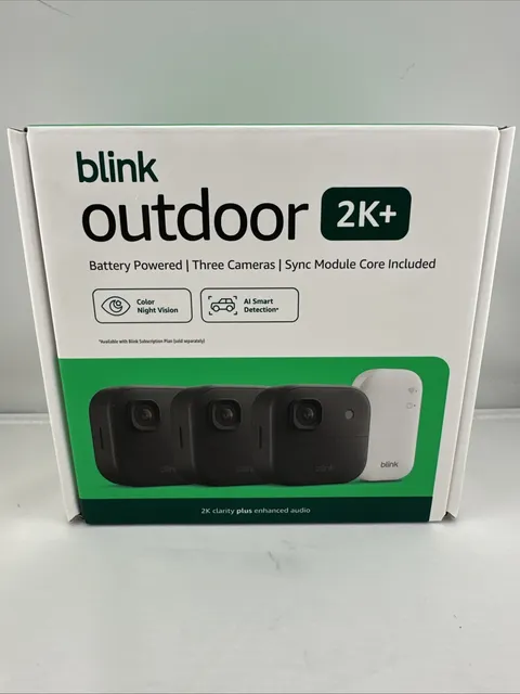 Blink Outdoor 2K+ Wireless Security Camera - 3 Camera System