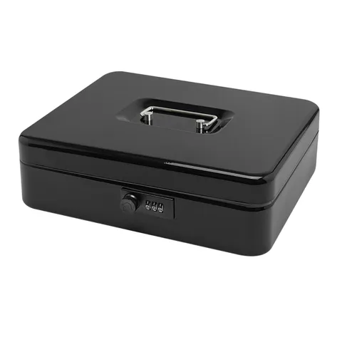 Secure Steel Cash Box with Combination Lock and Removable Tray – Metal Money ...