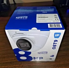 Speco 8MP (4K) H.265 2.8mm 98' IR IP Turret Camera w/ Advanced Analytics - NEW!