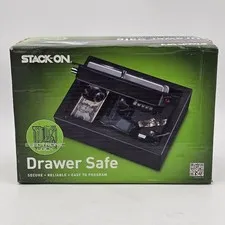 Stack-On PDS-500-12 Safe with Electronic Lock Black Security Box NEW rip in tape