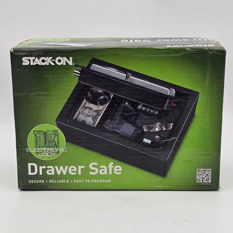 Stack-On PDS-500-12 Safe with Electronic Lock Black Security Box NEW rip in tape