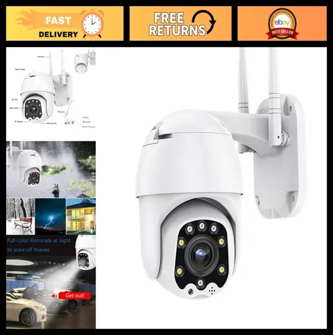 1080P Outdoor PTZ WiFi Security Camera - Home Surveillance, Motion Detection, Ni