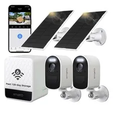 4MP QHD WiFi6 Dual-Band Wireless Solar-Powered Indoor & Outdoor Home Security...