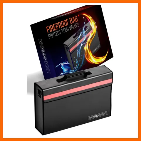 Fireproof Document Box for Legal Documents, Passports, Cash, and Contracts, 5...